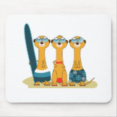 Surfendes Meercats Mousepad (Vorne)