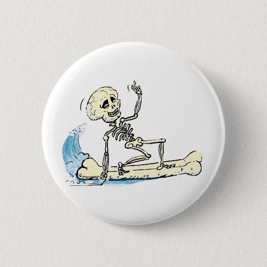 surfendes Skelett Button (Vorderseite)