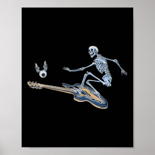 Surfendes Skelett - Von Emek Artman Poster