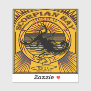 SURFENDES SKORPIONS-BUCHT BAJA MEXIKO AUFKLEBER