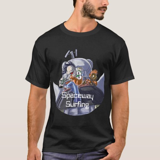 Surfendes Spaceway T-Shirt (Vorderseite)