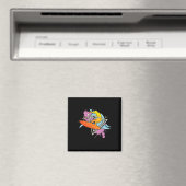 Surfer 80er 90er Vaporwave Surfbrett Magnet (In Situ (Geschirrspüler))