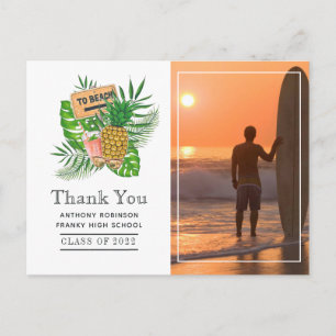 Surfer-Abenteuer-Abschluss-Dankeschön-Foto Postkarte