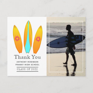 Surfer-Abenteuer-Abschlussfeier-Postkarte Postkarte