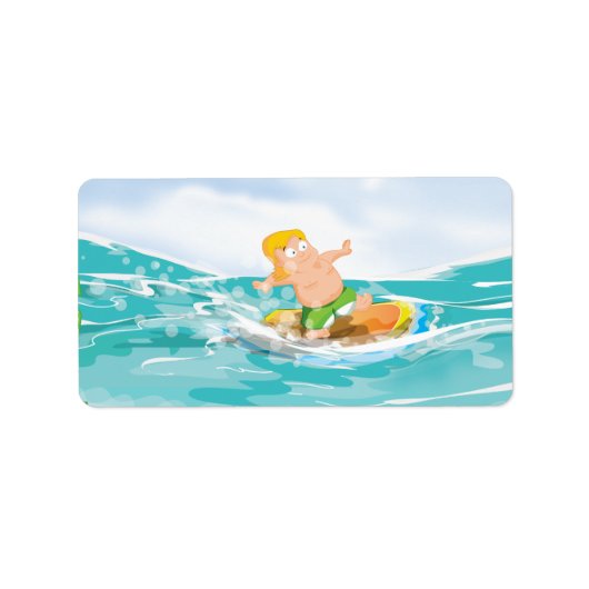 Surfer Adressaufkleber (Vorne)