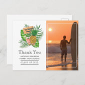 Surfer Adventure Abschluss Vielen Dank Foto Postkarte (Vorne/Hinten)