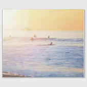 Surfer am Strand Geschenkpapier (Flach)