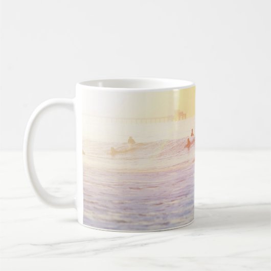 Surfer am Strand Kaffeetasse (Links)