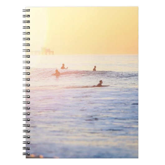 Surfer am Strand Notizblock (Vorderseite)