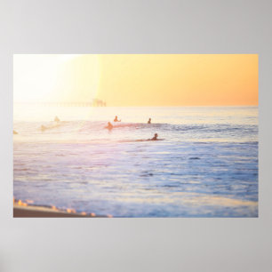 Surfer am Strand Poster