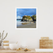 Surfer am Strand von Newquay Poster (Küche)