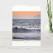 Surfer an Sonnenuntergang-alles Gute zum Karte (Rückseite)