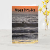 Surfer an Sonnenuntergang-alles Gute zum Karte (Gelbe Blume)