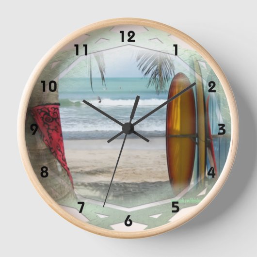 Surfer Art Uhr (Vorderseite)