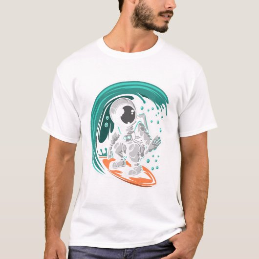 Surfer Astronaut T-Shirt (Vorderseite)
