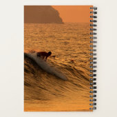Surfer at sunset in Mexiko Notizblock (Rückseite)