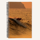 Surfer at sunset in Mexiko Notizblock (Vorderseite)