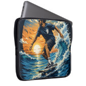 Surfer auf den Wellen Laptopschutzhülle (Vorne Rechts)