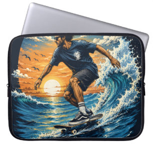 Surfer auf den Wellen Laptopschutzhülle