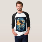Surfer auf den Wellen T-Shirt (Vorne ganz)