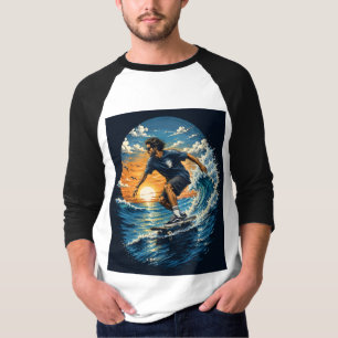 Surfer auf den Wellen  T-Shirt