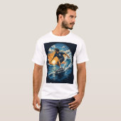 Surfer auf den Wellen T-Shirt (Vorne ganz)