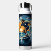 Surfer auf den Wellen Trinkflasche (Vorderseite)