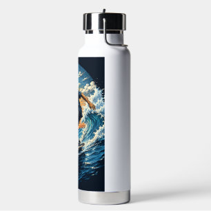 Surfer auf den Wellen Trinkflasche