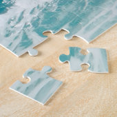 Surfer auf einem Puzzlen der großen Welle Puzzle (Seite)