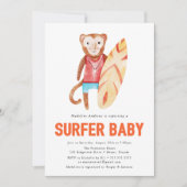 Surfer Baby | Einladung der Babydusche (Vorderseite)