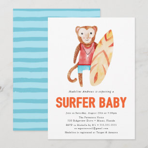 Surfer Baby Einladung der Babydusche
