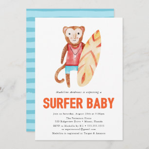 Surfer Baby   Einladung der Babydusche