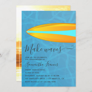Surfer Beach Foto zum Thema Graduate Party Einladung
