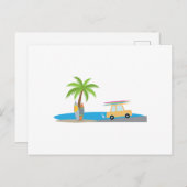 Surfer Beach Postkarte (Vorne/Hinten)