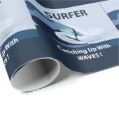 Surfer Beach Surfen Geschenkpapier (Rolleneckpunkt)