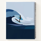 Surfer Beach Surfen Notizblock (Rückseite)
