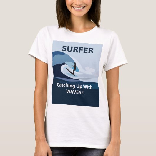 Surfer Beach Surfen T-Shirt (Vorderseite)