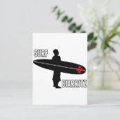 Surfer Biarritz Basque Postkarte (Stehend Vorderseite)