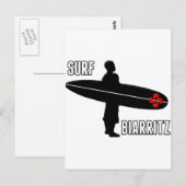 Surfer Biarritz Basque Postkarte (Vorne/Hinten)