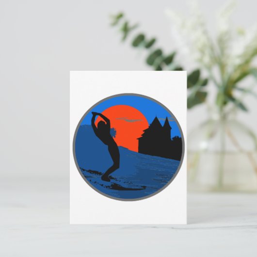 Surfer (Biarritz) Postkarte (Stehend Vorderseite)