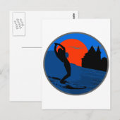 Surfer (Biarritz) Postkarte (Vorne/Hinten)