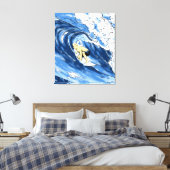Surfer Big Wave Leinwanddruck (Insitu (Schlafzimmer))