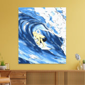 Surfer Big Wave Leinwanddruck (Insitu (Wohnzimmer))