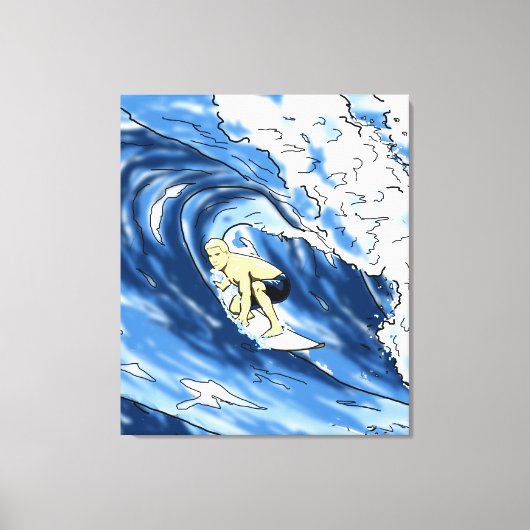 Surfer Big Wave Leinwanddruck (Vorderseite)