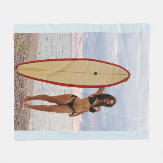 SURFER BIKINI MIRL BLANKET FLEECEDECKE (Vorderseite (Horizontal))