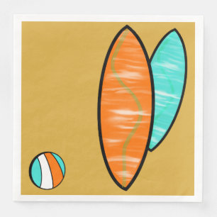 Surfer Birthday Paper Dinner Napkins #2 Serviette