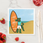 Surfer Birthday Serviette (Beispiel)