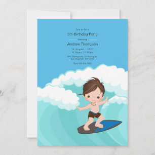 Surfer Boy Geburtstagsfeier Einladung