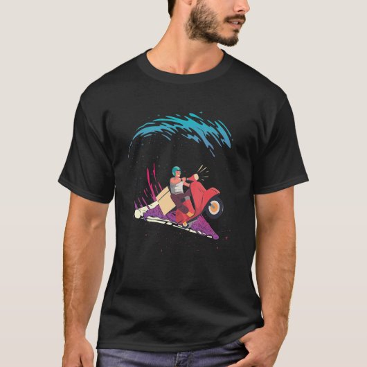 Surfer Boy Surfpizza Pizza Pizza Pizza Niedlich Pi T-Shirt (Vorderseite)