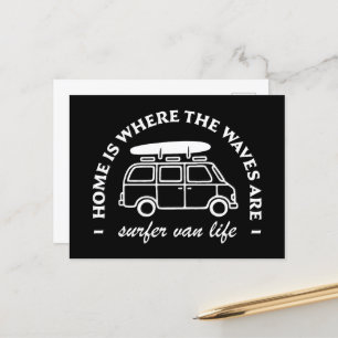 Surfer Camper van life lustige Zitate Postkarte